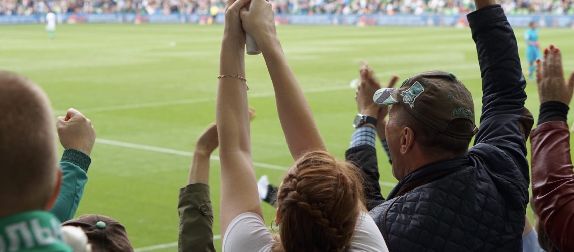 Group of sports fans