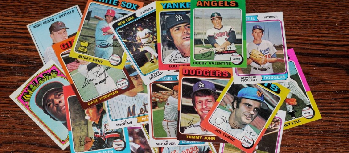 Pile of retro baseball cards