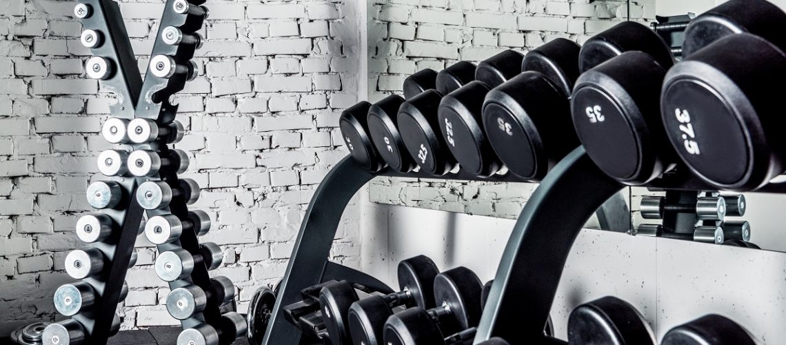 Free weight racks.