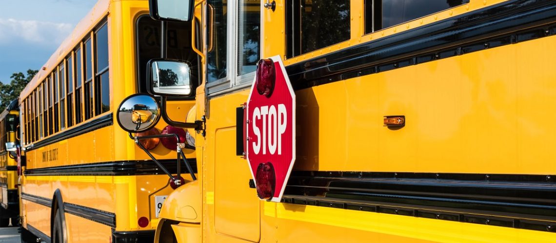 Yellow school buses